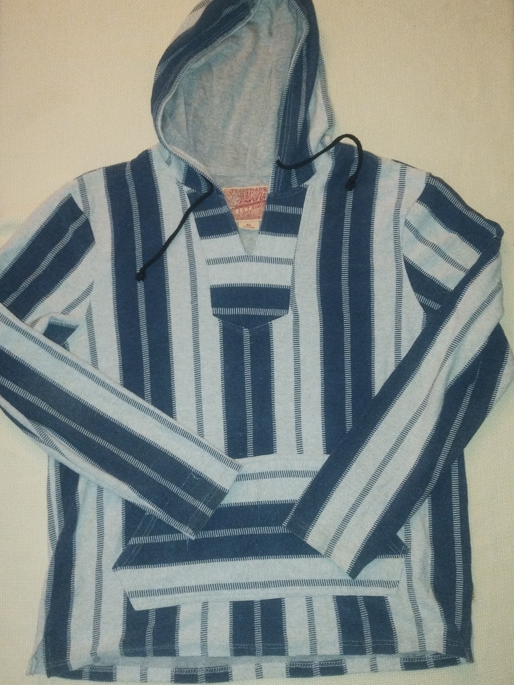 Trademark Brooklyn Cloth Size XL Striped Hooded Baja